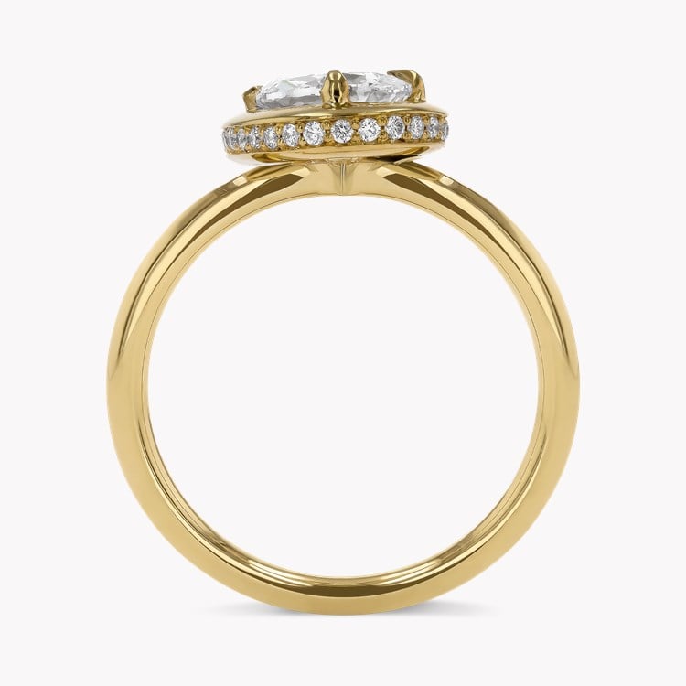 Skimming Stone Pear Shaped 1.00ct Diamond Ring Pear Shape, Claw Set_3