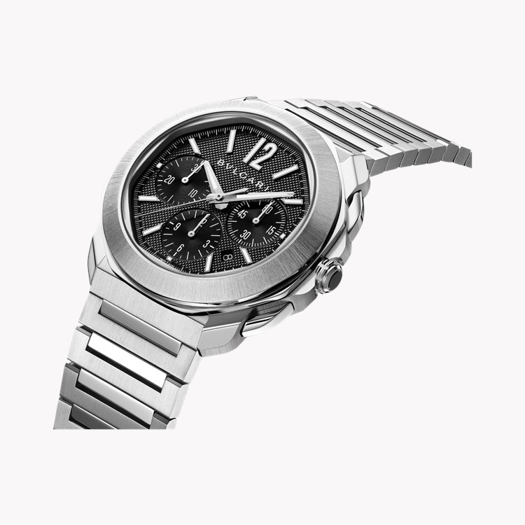 Bvlgari Octo Roma 42mm, Black Dial, Arabic/Baton Numeral_2