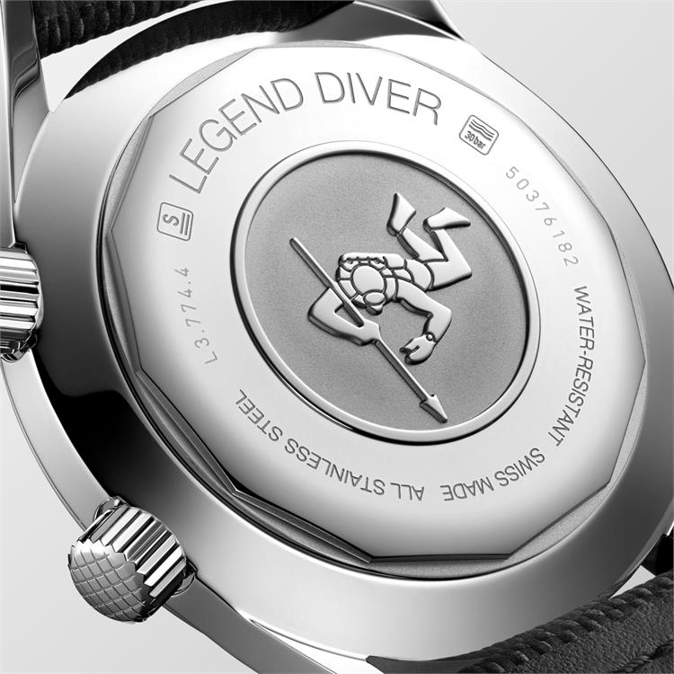 Longines Legend Diver Watch L3.774.4.90.2 42mm, Blue Dial, Arabic/Baton Markers_3