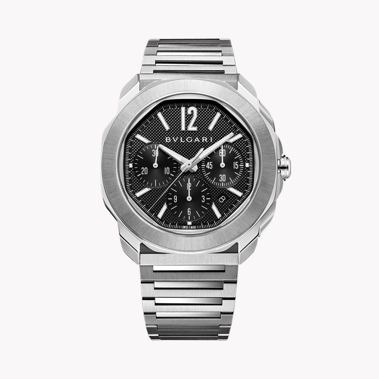 Bvlgari Octo Roma 42mm, Black Dial, Arabic/Baton Numeral_1