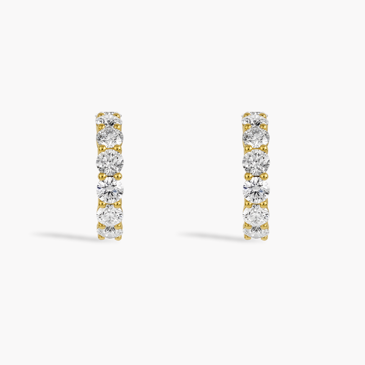 Brilliant Cut 5.50ct Diamond Hoop Earrings Brilliant cut, Claw set_2