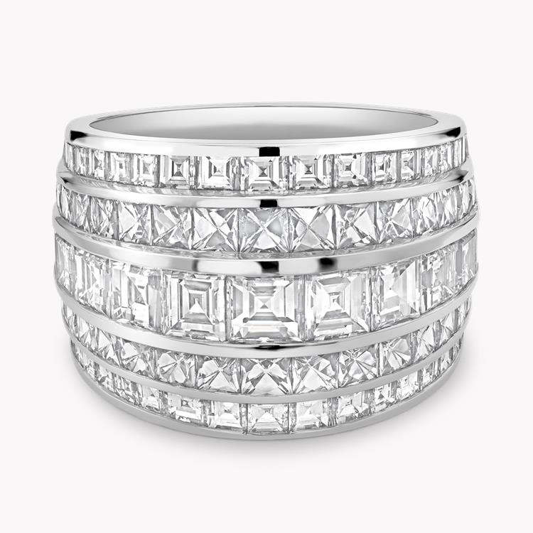 Manhattan Classic Diamond Ring  4.06CT in Platinum Carre & French Cut, Channel Set_2