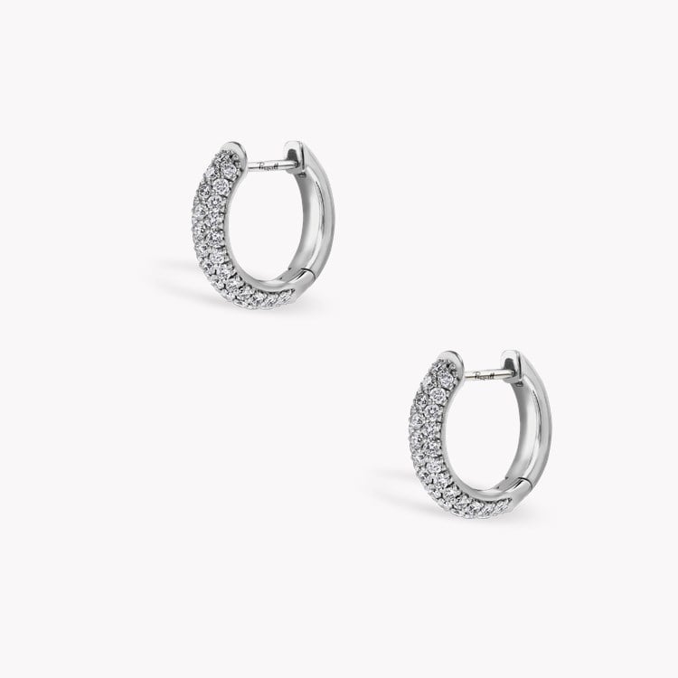 Havana 0.74ct Diamond Hoop Earrings Brilliant Cut, Pave Set_3