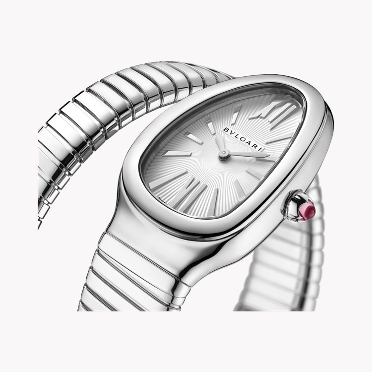 Bvlgari Serpenti Tubogas 35mm, Silver Dial, Baton & Roman Numerals_3