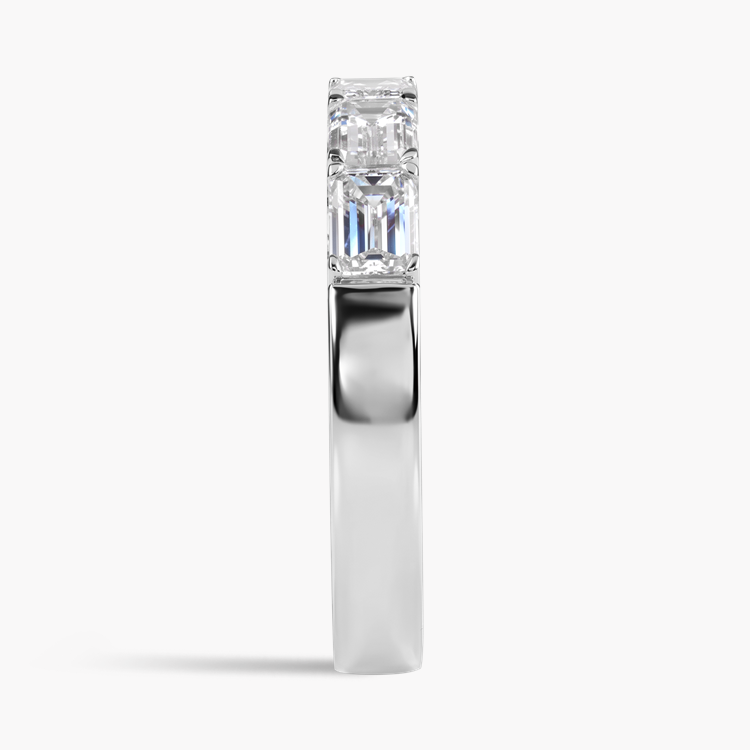 Emerald Cut 2.17ct Diamond Half Eternity Ring Emerald Cut, Claw Set_4