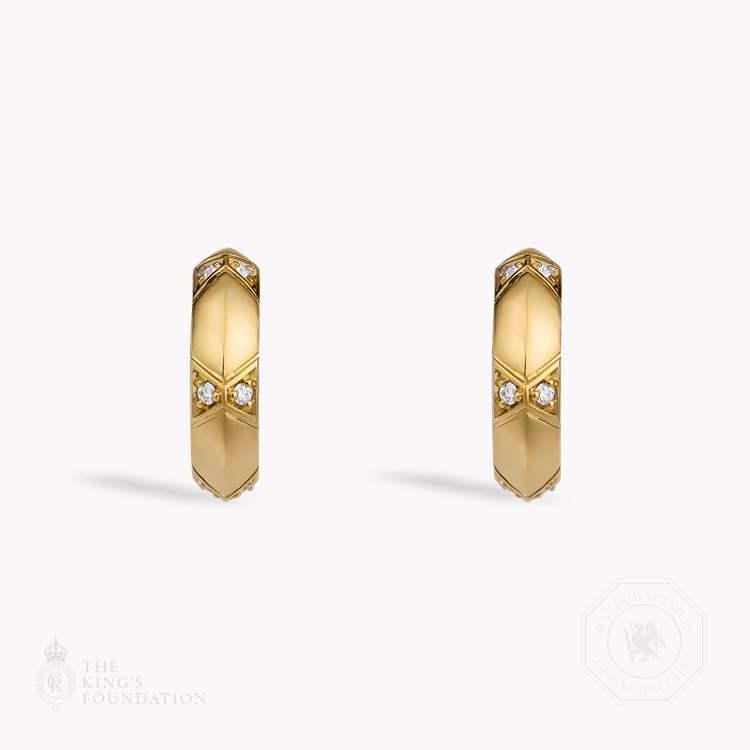 Origins Small Diamond Set Earrings Brilliant Cut, Grain Set_1