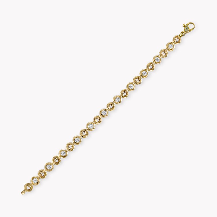 RockChain Eleven Stone Diamond Bracelet Brilliant Cut, Rubover Set_2