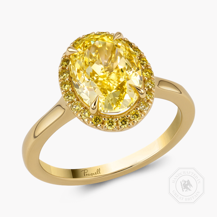 Celestial Oval Cut 3.36ct Natural Namibian Fancy Yellow Diamond Ring Oval Cut, Claw Set_1
