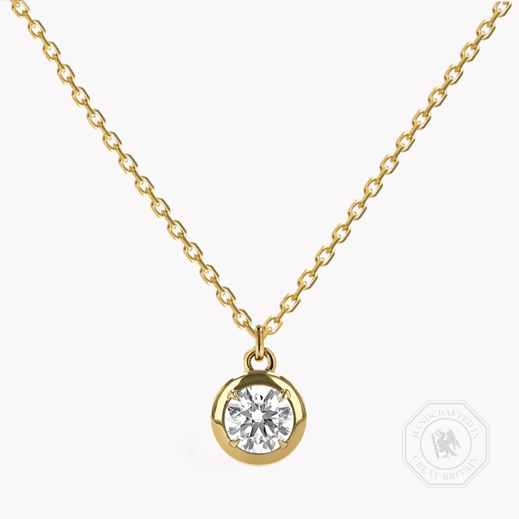 Skimming Stone 0.86ct Botswana Diamond Pendant Brilliant cut, Claw set_1