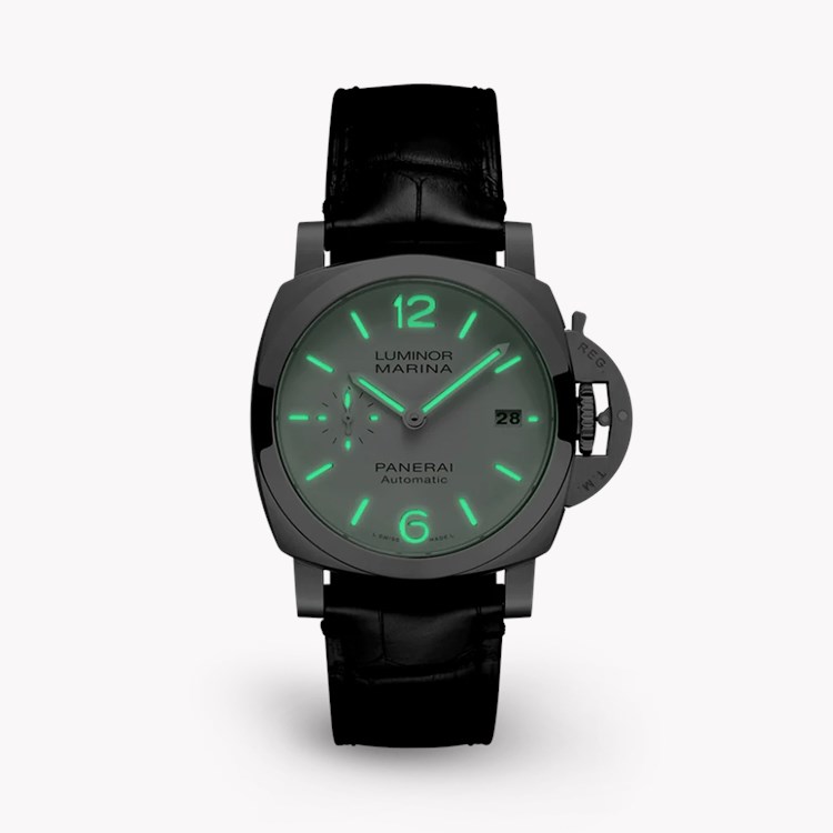 Panerai Luminor Marina 40mm, White Dial, Arabic/Baton Numerals_2