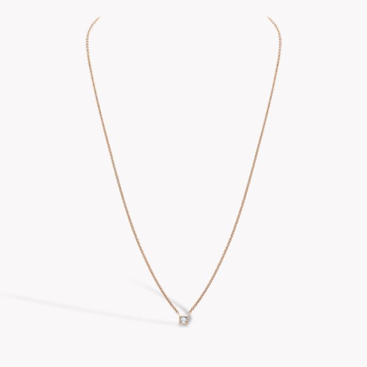 RockChic Diamond Solitaire Pendant Princess Cut, Rubover Set_2