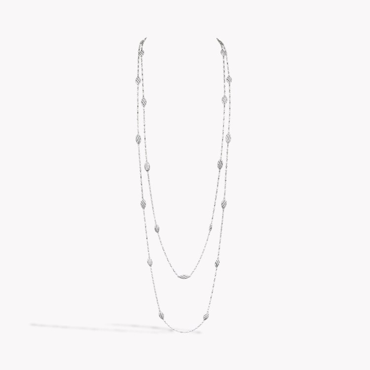 Brilliant Cut 11.00ct Diamond and Pearl Long Chain Necklace Brilliant Cut, Pave Set_1