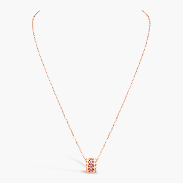 Bohemia Brilliant Cut Natural Sapphire Three Row Pendant Brilliant Cut, Grain Set_2