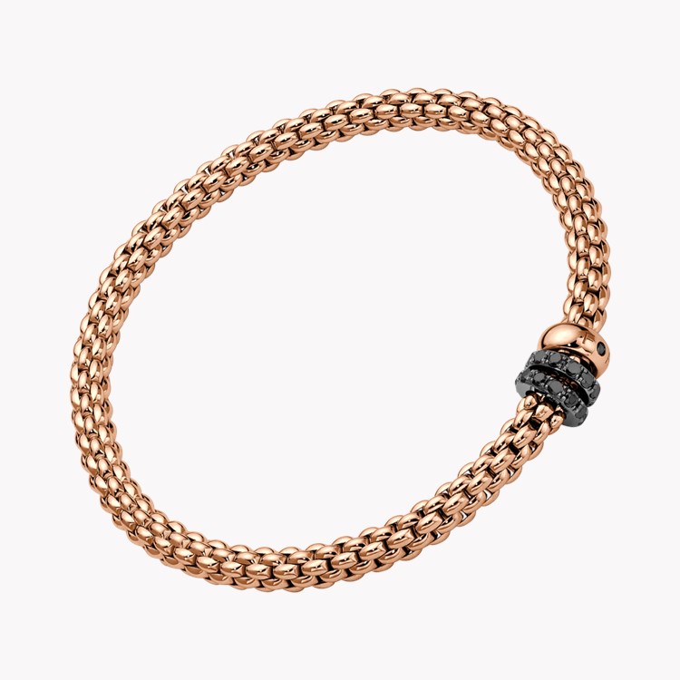 Fope Solo Flex'It Black Diamond Bangle Brilliant Cut, Pavé Set_1