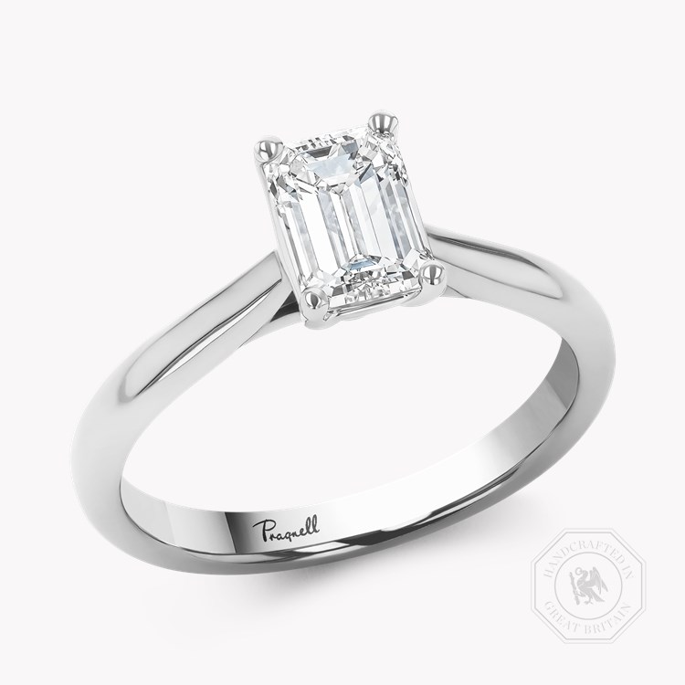 Gaia 0.50ct Emerald Cut Diamond Ring Emerald Cut, Claw Set_1