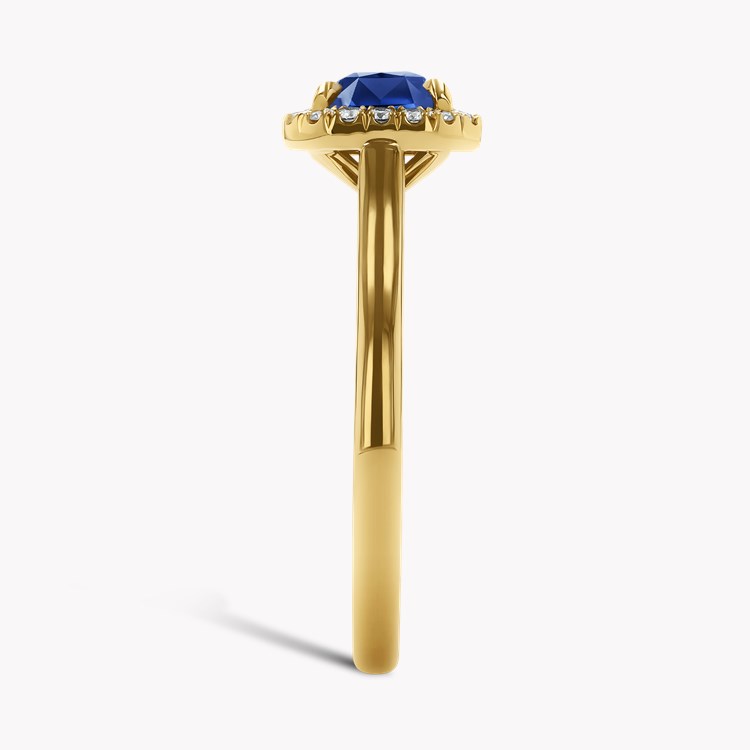 Cushion Cut 2.36ct Sri Lankan Sapphire and Diamond Ring Cushion Cut, Claw Set_4