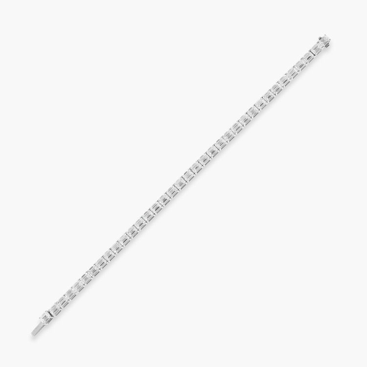 Emerald Cut 18.18ct Diamond Line Bracelet Emerald Cut, Claw Set_2