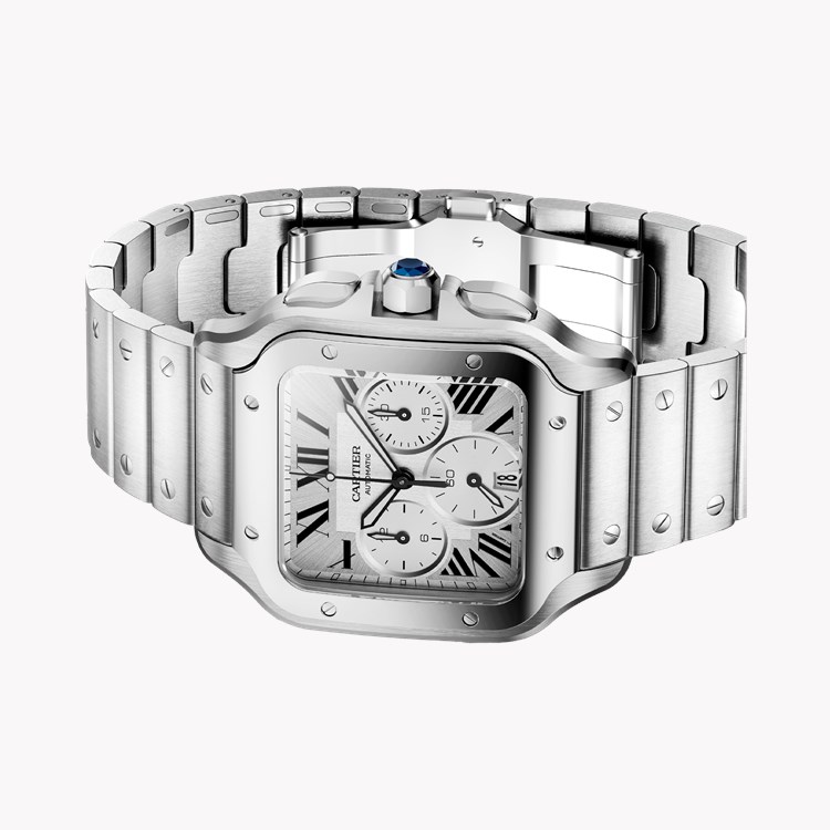 Cartier Santos de Cartier Large, Silver Dial, Roman Numerals_5
