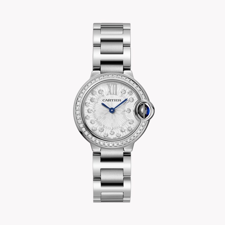 Cartier Ballon Bleu de Cartier 28mm, Silver Dial, Diamond Numerals_1