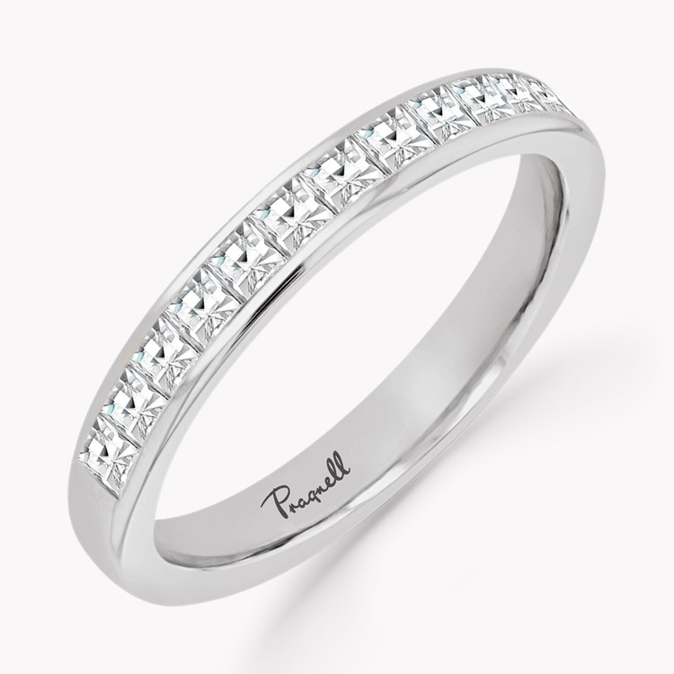 French Cut Diamond Half Eternity Ring French Cut, Half Eternity, Channel Set_1