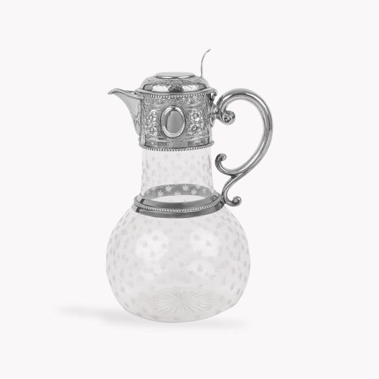 Silver Antique Mounted Claret Jug Hallmarked Sheffield_1