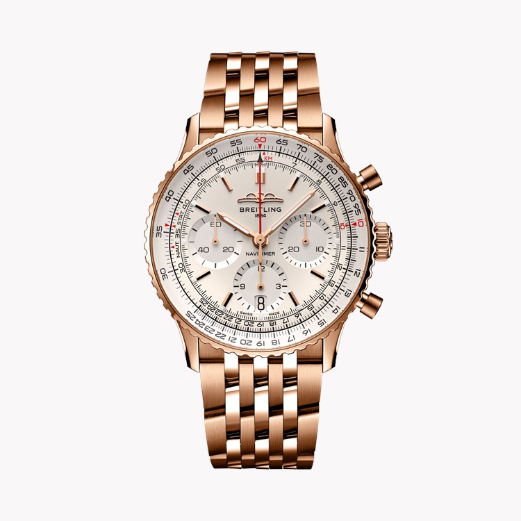 Breitling Navitimer B01 Chronograph 41 41mm, Silver Dial, Baton Numerals_1