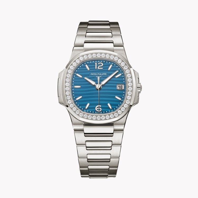 Patek Philippe Nautilus 32mm, Blue Dial, Arabic/Baton Numerals_1