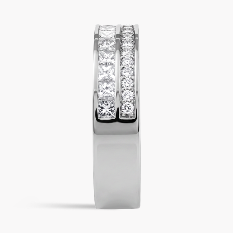 Princess Cut 0.92ct Diamond Half Eternity Ring Princess & Brilliant Cut, Channel Set_4