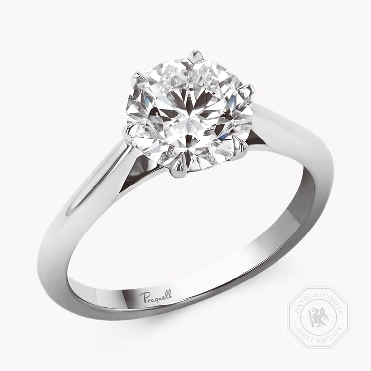 Classic Six-Claw 1.80ct Brilliant Cut Diamond Ring   in Platinum