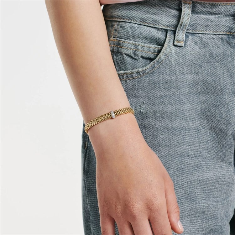 Fope Vendôme Flex'it 0.10ct Diamond Bracelet Brilliant Cut, Grain Set_4