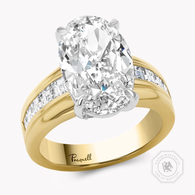 Masterpiece Manhattan Oval Cut 5.36ct Type IIA Diamond Ring    in 18ct Yellow Gold and Platinum