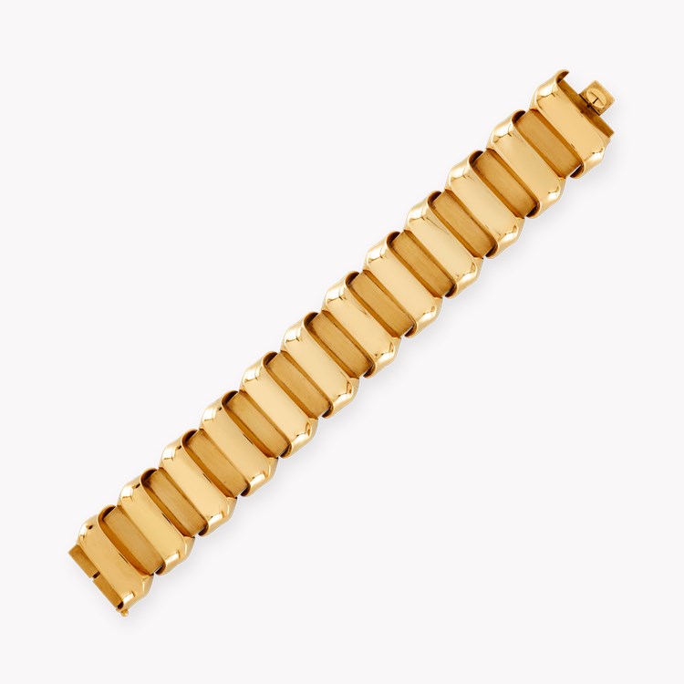 Retro Scroll Bracelet Wide Link Bracelet_2