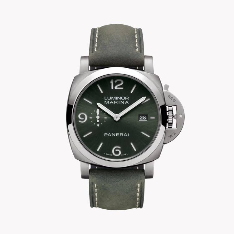 Panerai Luminor Marina Titanio 44mm, Green Dial, Arabic/Baton Numerals_1