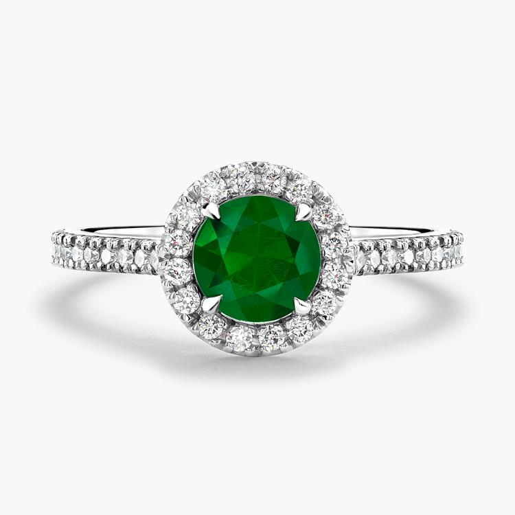 Celestial 0.69ct Emerald and Diamond Cluster Ring Brilliant cut, Claw set_2