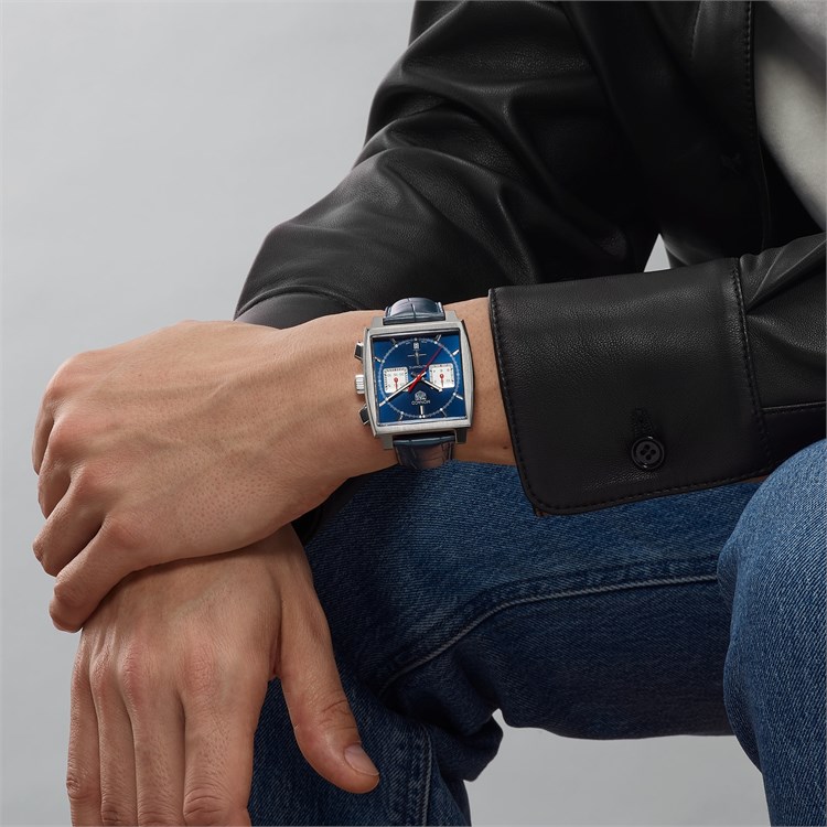 Tag Heuer Monaco Chronograph 39mm, Blue Dial, Baton Numerals_5