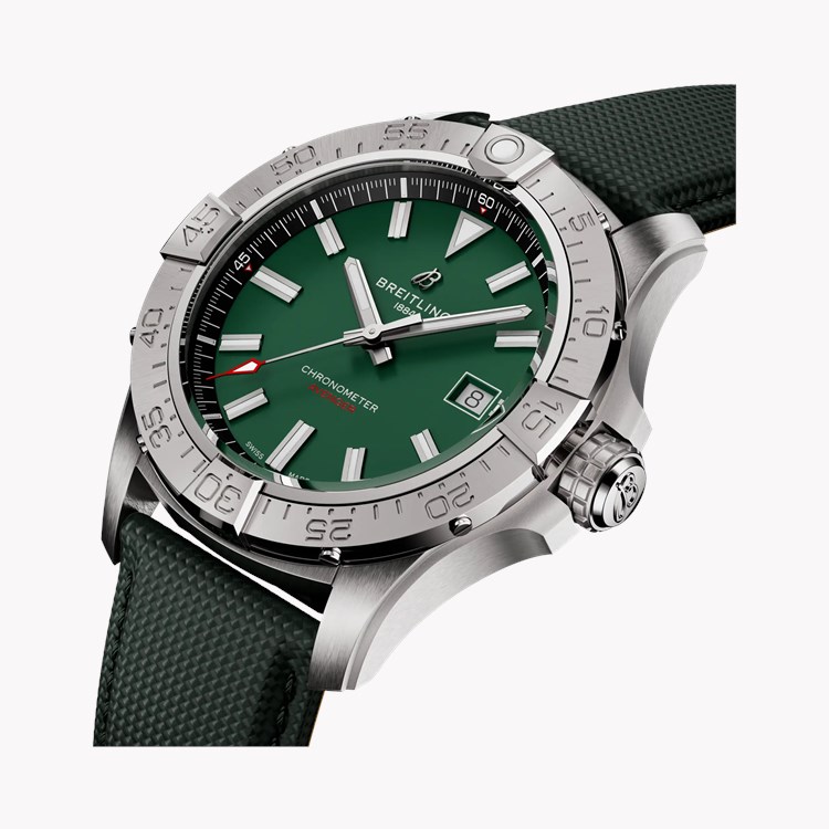 Breitling Avenger 42mm, Green Dial, Baton Numerals_2