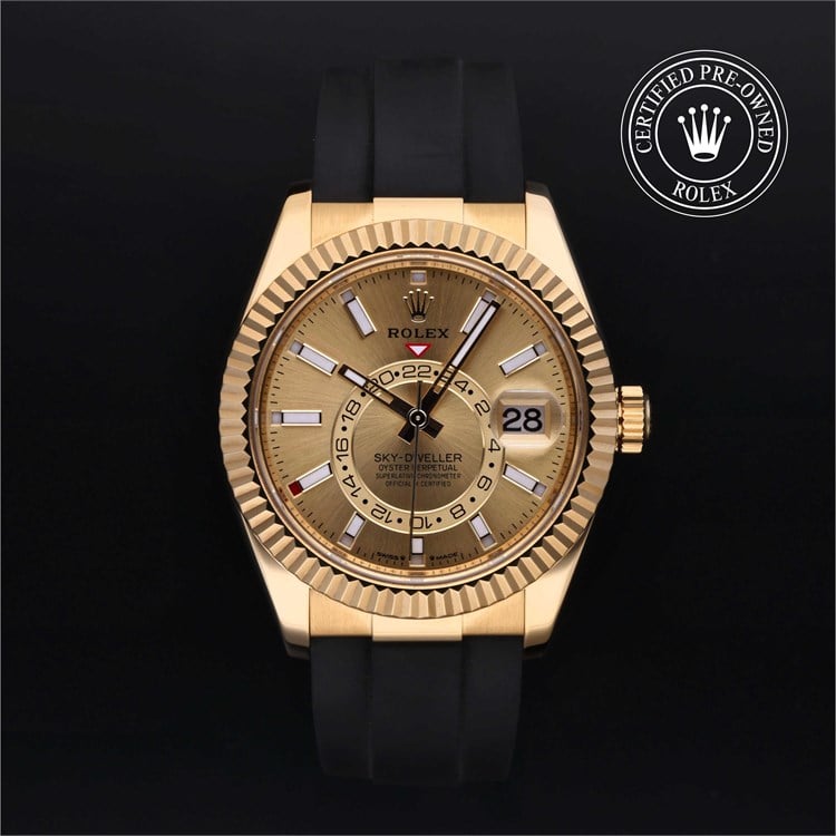 Sky-Dweller with a bezel and bracelet