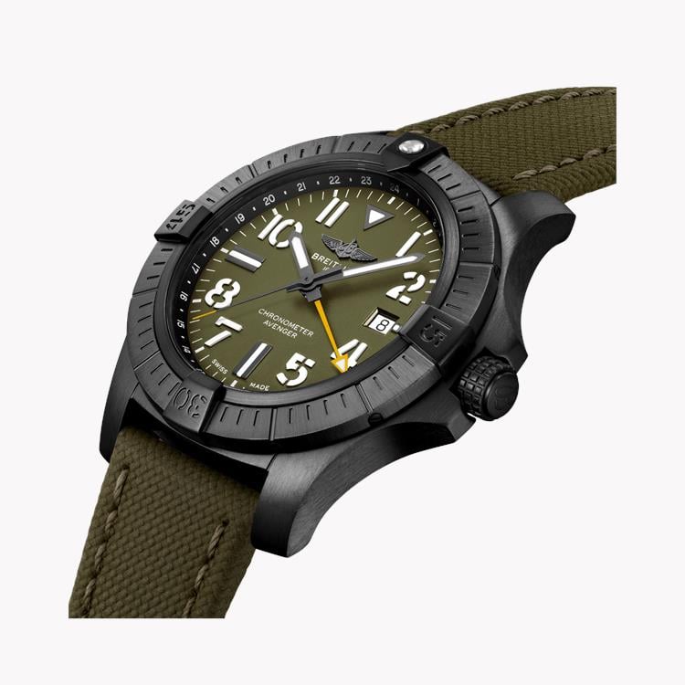 Breitling Avenger Automatic GMT 45 Night Mission  V323952A1L1X1 45mm, Green Dial, Arabic Markers_2