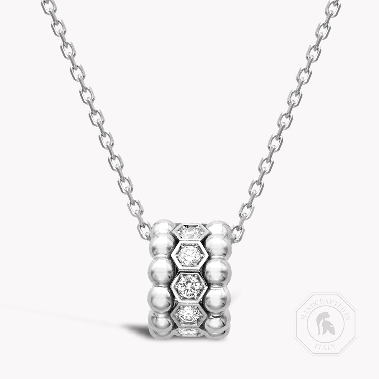 Bohemia Diamond Set Hexagonal Pendant Brilliant Cut, Rubover Set_1