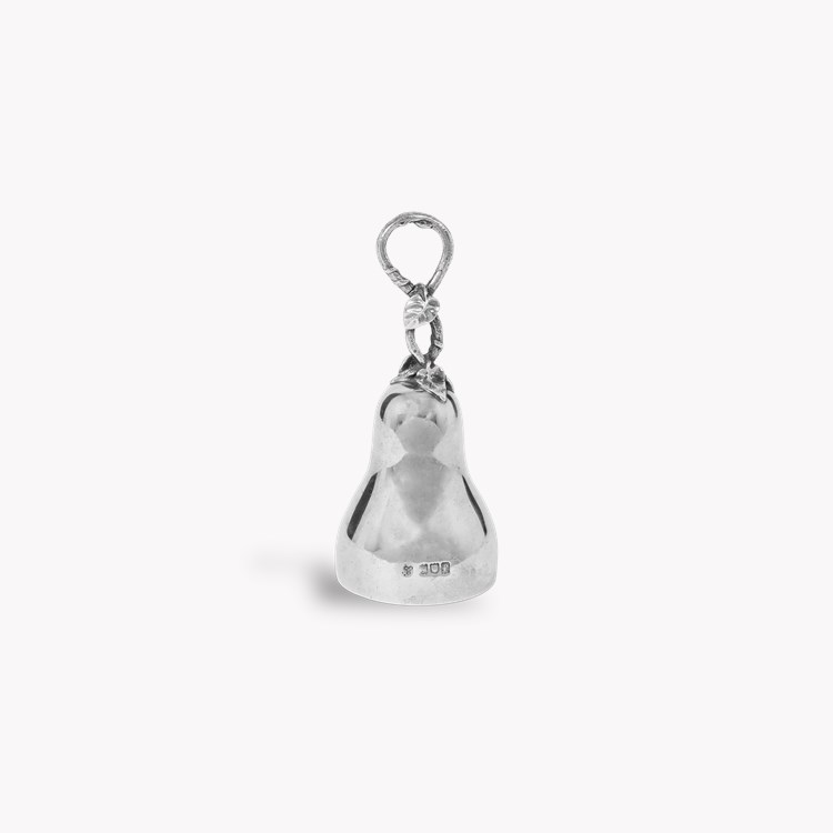Victorian Silver Pear Shaped Table Bell Hallmarked London_1