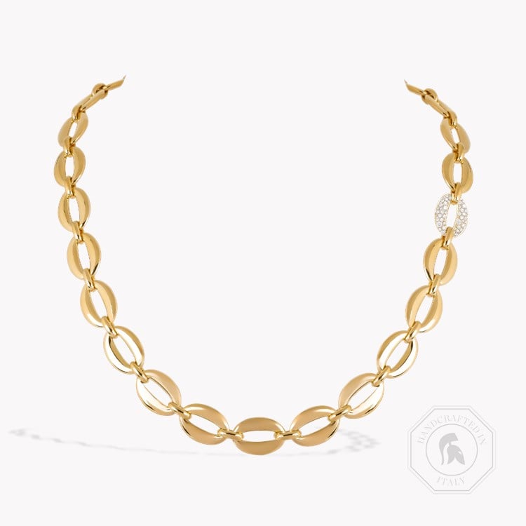 Freya Valkyrie 1.192c Diamond Oval Link Necklace Brilliant Cut, Pavé & Rubover Set_1