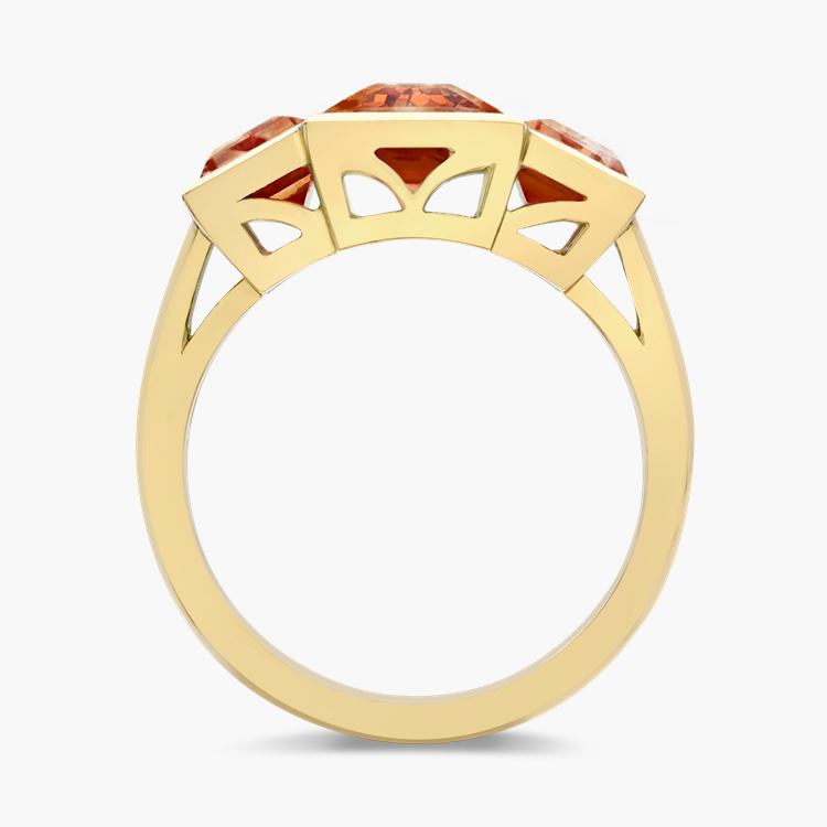 Masterpiece Kingdom 15.43ct Imperial Topaz Three Stone Ring Baguette Cut, Rubover Set_3