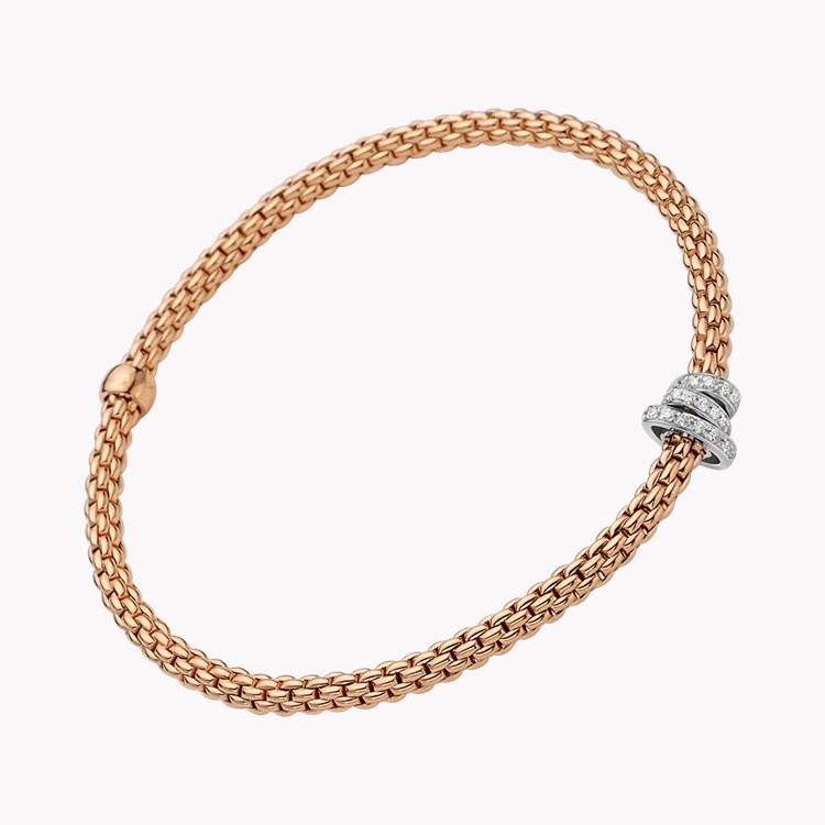 Fope Prima Flex'It Diamond Bracelet Round Brilliant Cut, Pave Set_1