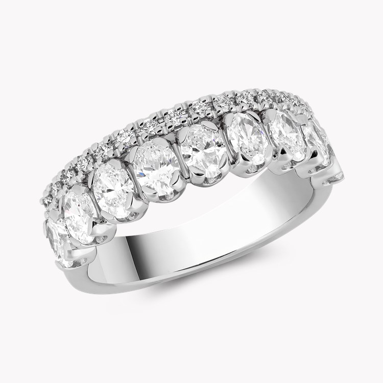 Oval Cut 1.32ct Diamond Half Eternity Ring Oval Cut, Claw Set_1