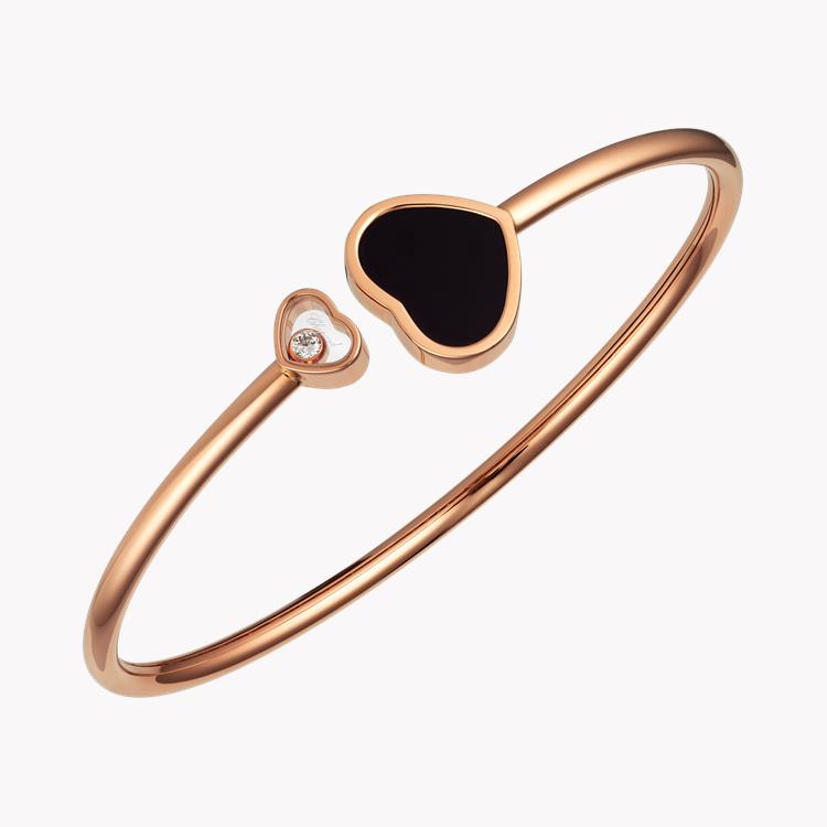 Chopard Happy Hearts Black Onyx Bangle Brilliant Cut Rub Over Set_1