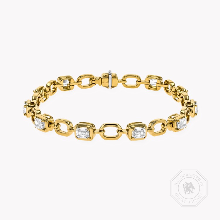 Skimming Stone 4.06ct Line Bracelet Emerald Cut, Claw Set_1