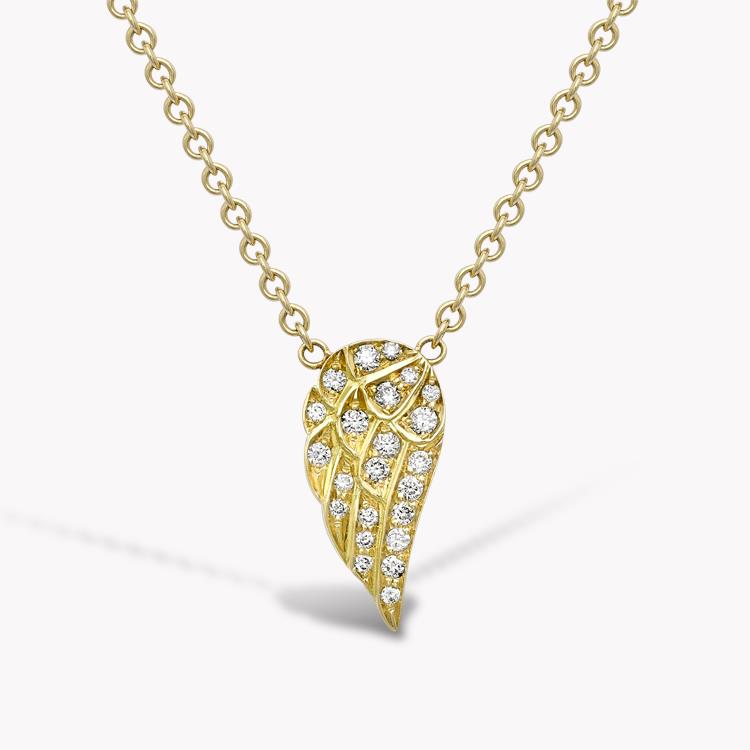 Tiara Small Diamond Pendant  0.23ct in Yellow Gold Brilliant Cut, Grain Set_1