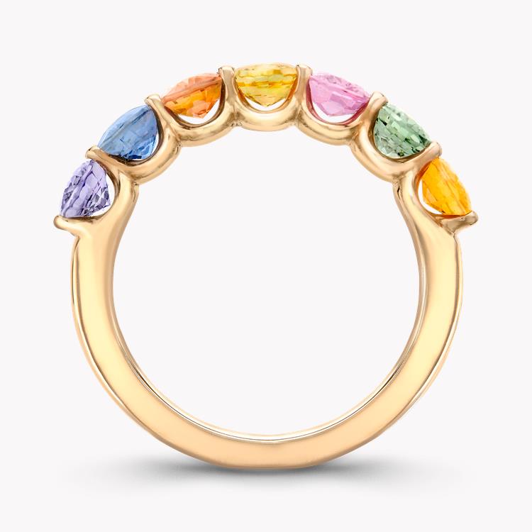 Rainbow Fancy Sapphire Cocktail Ring Oval Cut, Claw Set_3