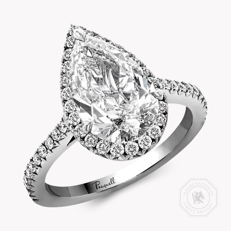 Celestial 3.01ct Pear Shaped Diamond Cluster Ring Pear Shape, Claw Set_1