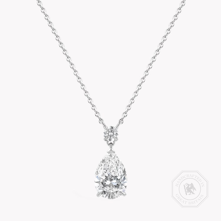 Pear Shaped Botswana Diamond Pendant Pear Shaped, Claw Set_1
